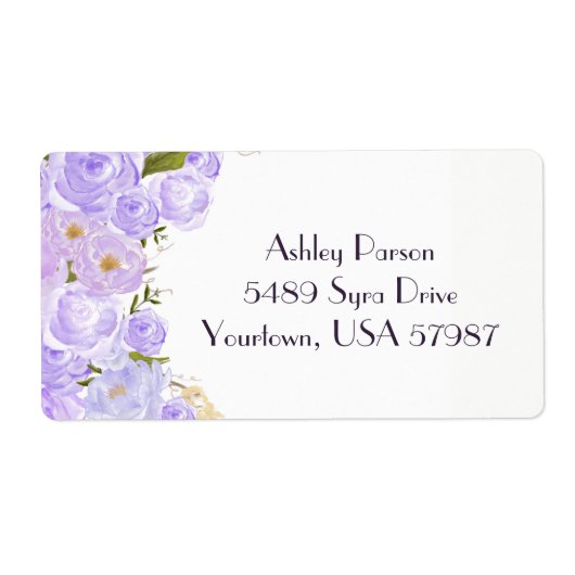 Bloemen retour adres label (Voorkant)