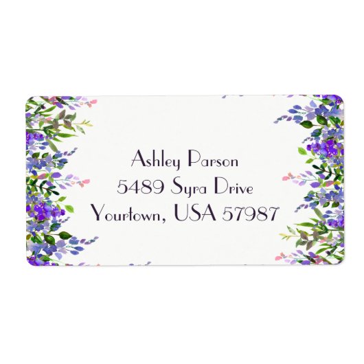 Bloemen retour adres label (Voorkant)