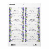 Bloemen retour adres label (Full Sheet)