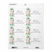 Bloemen retour adres label (Full Sheet)