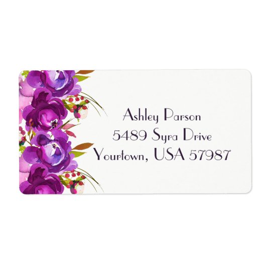 Bloemen retour adres label (Voorkant)