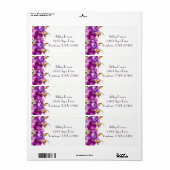 Bloemen retour adres label (Full Sheet)