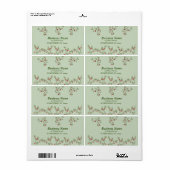 Bloemen retouradres labels rustieke botanische (Full Sheet)
