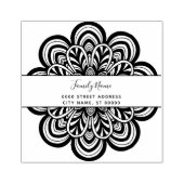 Bloemen retouradres Rubberen stempel (Afrduk)