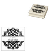 Bloemen retouradres Rubberen stempel (Gestempeld)