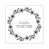 Bloemen retouradres Rubberen stempel (Afrduk)