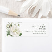 Bloemen retouradreslabels etiket (Insitu)