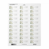 Bloemen retouradreslabels etiket (Full Sheet)