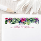 Bloemen retouradreslabels etiket (Insitu)