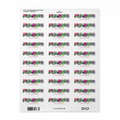 Bloemen retouradreslabels etiket (Full Sheet)