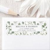 Bloemen retouradreslabels etiket (Insitu)