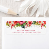 Bloemen retouradreslabels etiket (Insitu)