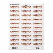 Bloemen retouradreslabels etiket (Full Sheet)