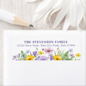 Bloemen retouradreslabels etiket (Insitu)