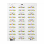 Bloemen retouradreslabels etiket (Full Sheet)