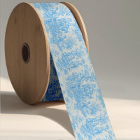  bloemen retro aqua blauw toile de jouy fle