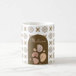 Bloemen Retro Boho stijl kleurrijk geometrisch pat Koffiemok