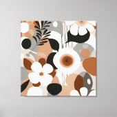 Bloemen Retro Canvas Afdruk (Voorkant)