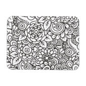Bloemen Retro Doodle Magneet (Horizontaal)