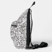 Bloemen Retro Doodle Sling Bag (Rechts)