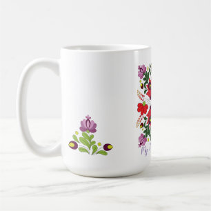 Bloemen Retro Folk Style Pattern Koffiemok