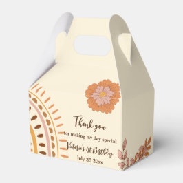 Bloemen Retro Groovy Verjaardagsfeest Bedankdoosjes