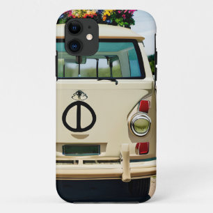Bloemen Retro Hippie Van  Kunst Case-Mate iPhone Case