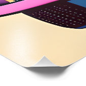 Bloemen Retro Hippie Van  Kunst Foto Afdruk (Hoek)