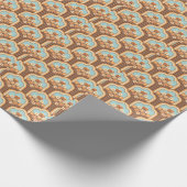 Bloemen Retro: jaren 70 Wallpaper Revival Cadeaupapier (Hoek)