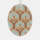 Bloemen Retro: jaren 70 Wallpaper Revival Glas Ornament (Voorkant Rechts)