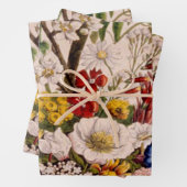 bloemen retro klassiek Victoriaans Inpakpapier Vel (In situ)