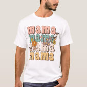 Bloemen Retro Mama T-shirt (Voorkant)