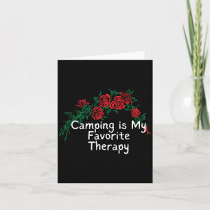 Bloemen retro rode grafische camping is favoriet kaart