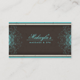 Bloemen Retro van het Damast van het Patroon Visitekaartje