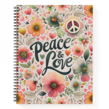  Bloemen Retro Vrede & Liefde