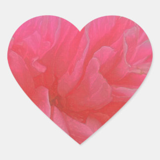 Bloemen Rhapsody In Magenta en Rood Hart Sticker