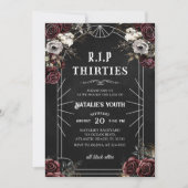 Bloemen RIP 30s 40th Verjaardag Dood aan mijn Jeug Kaart (Voorkant)