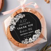 Bloemen RIP Twenties 30ste verjaardag Ronde Sticker