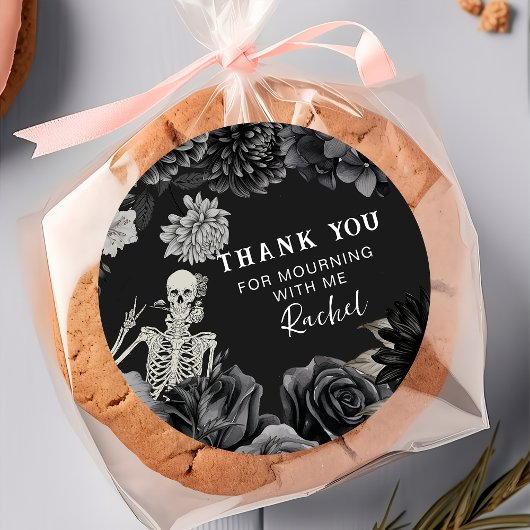 Bloemen RIP Twenties 30ste verjaardag Ronde Sticker