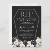 Bloemen RIP Twenties 30ste verjaardag Uitnodiging (Voorkant)