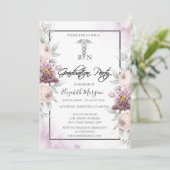 Bloemen RN Verpleegster Bloemen Afstudeerfeest Kaart (Staand voorkant)