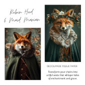 Bloemen Robin Hood Fox Decoupage Tissuepapier