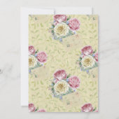  Bloemen Rocking Horse Baby shower per post Kaart (Achterkant)