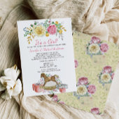  Bloemen Rocking Horse Baby shower per post Kaart