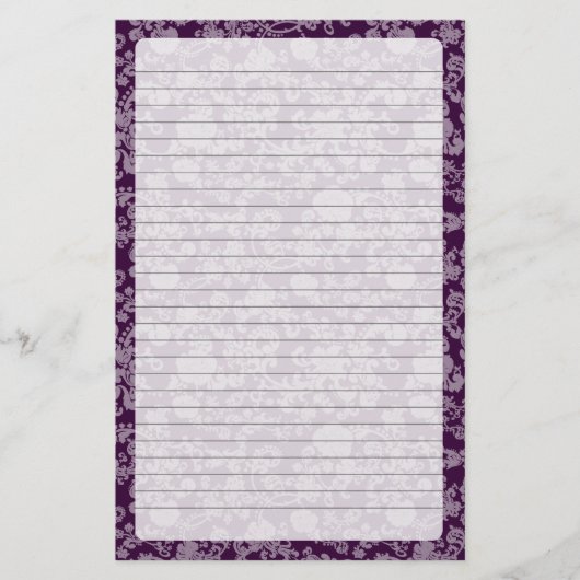 Bloemen Rococo Huwelijk, briefpapier (Voorkant)