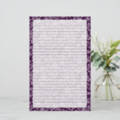 Bloemen Rococo Huwelijk, briefpapier (Staand voorkant)