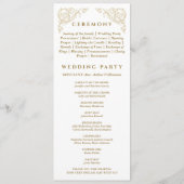  Bloemen Rococo Vintage Trouwprogramma Programmakaart (Achterkant)