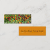 Bloemen Rode en Oranje Tulpen Fotografie Mini Visitekaartje (Voorkant / Achterkant)