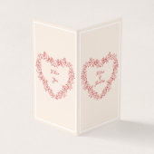 Bloemen Rode Liefde Hart Valentijnsdag Dag Kaart (Buitenkant)