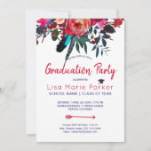 Bloemen rode marine boeket FOTO afstudeerfeest Kaart (Voorkant)